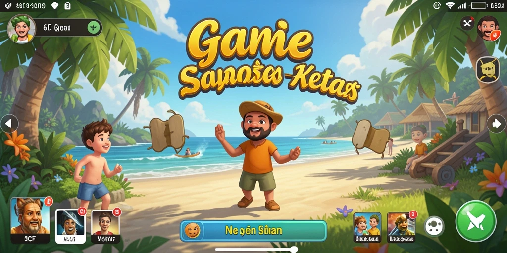 Screenshot gameplay <strong>6CF</strong> yang menunjukkan suasana santai dan menyenangkan.