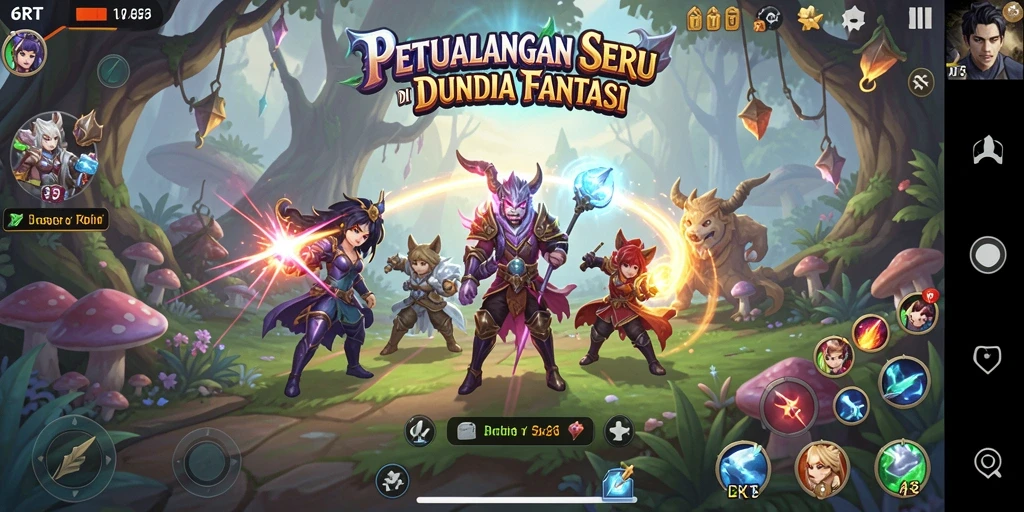 Tampilan gameplay petualangan yang mendebarkan di 6RT.