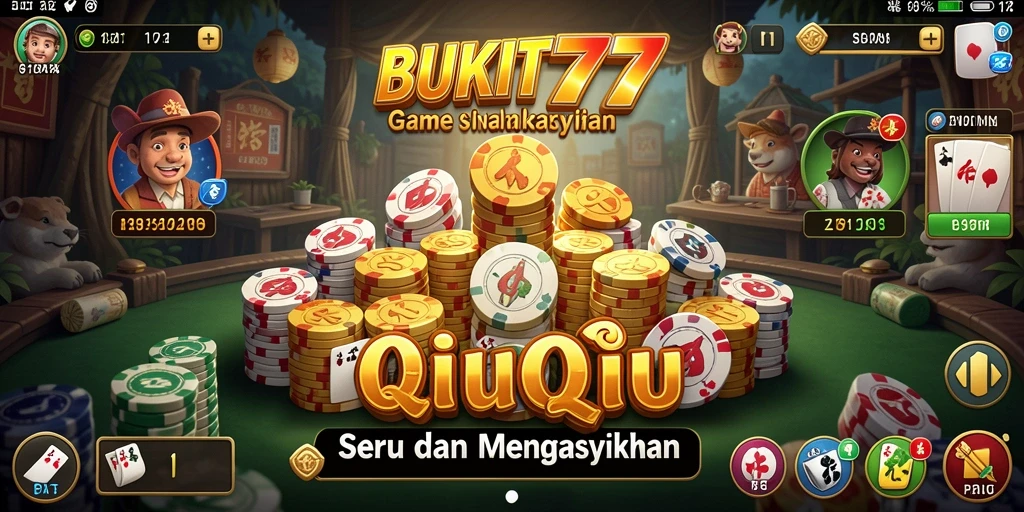 Screenshot BUKIT777 menampilkan suasana seru bermain QiuQiu.