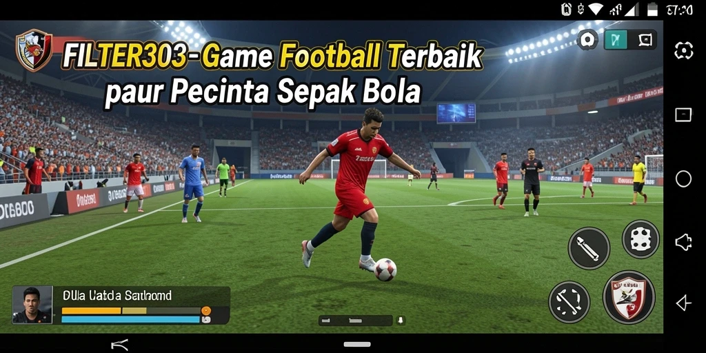 Tampilan gameplay nyata dalam game Football yang seru dan kompetitif.