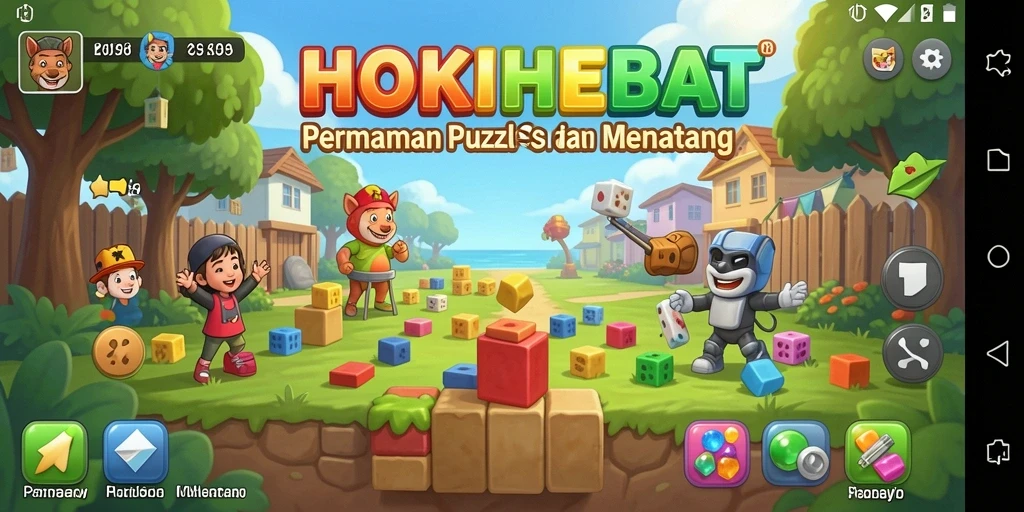Tampilan gameplay HOKIHEBAT yang seru dan penuh tantangan.