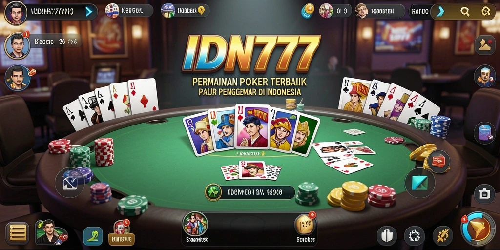 Tampilan gameplay Poker yang seru dan kompetitif di IDN777.