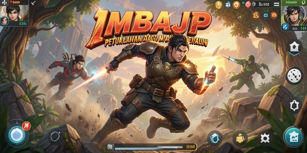 Screenshot IMBAJP menampilkan aksi intens dan grafik yang mendetail.
