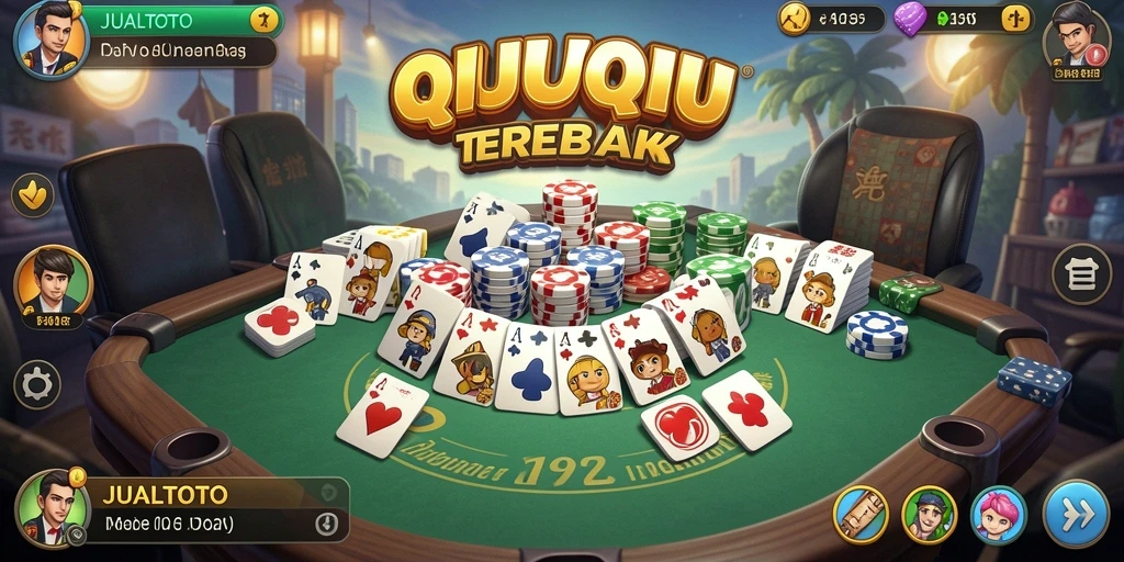 Tampilan menarik dari gameplay QiuQiu di JUALTOTO.