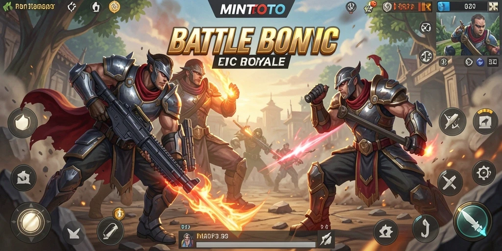 Gameplay mendebarkan MINTOTO dengan aksi Battle Royale intens.