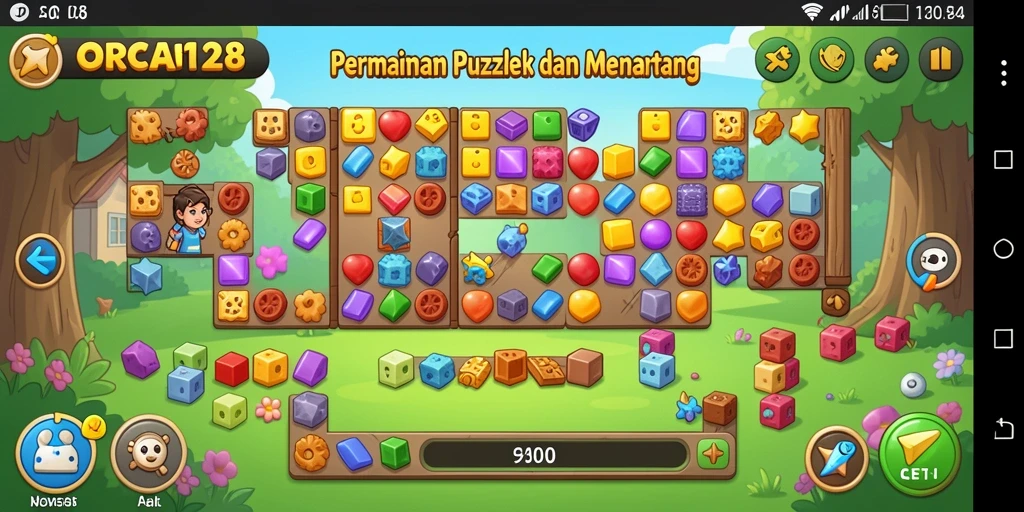 Tampilan gameplay ORCA128 yang menarik dan menantang dalam puzzle.