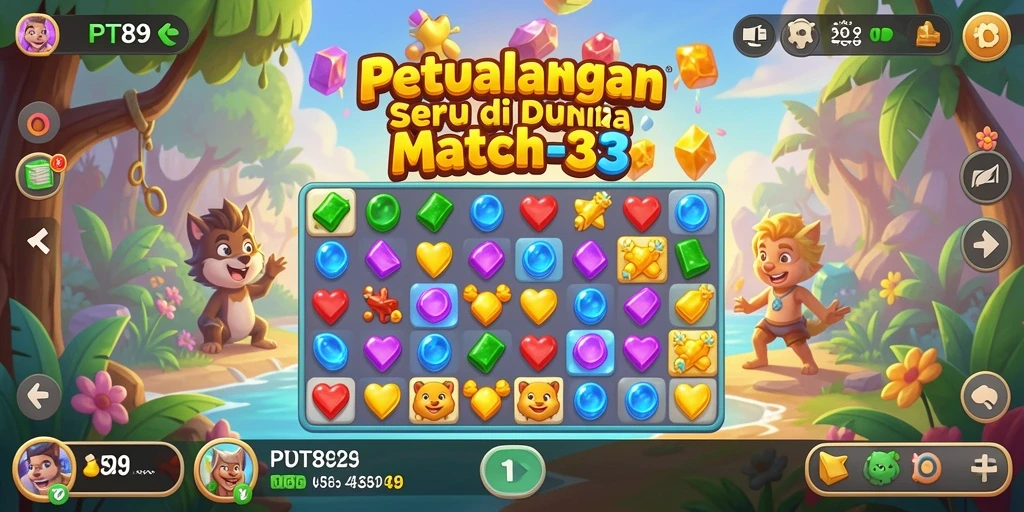 Screenshot menarik dari gameplay PT89 yang seru dan penuh warna.