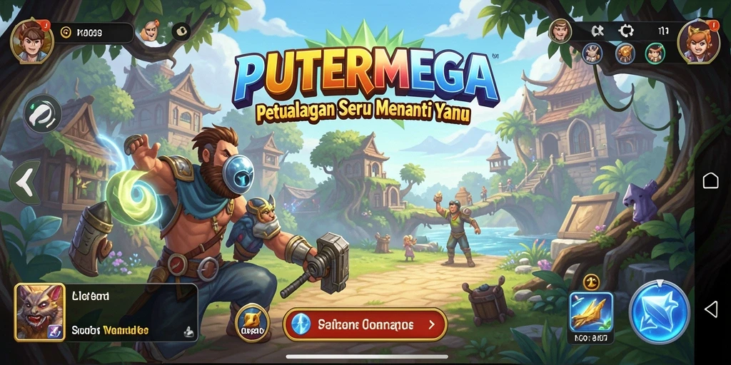 Tangkapan layar gameplay PUTERMEGA yang mendebarkan dan penuh aksi.