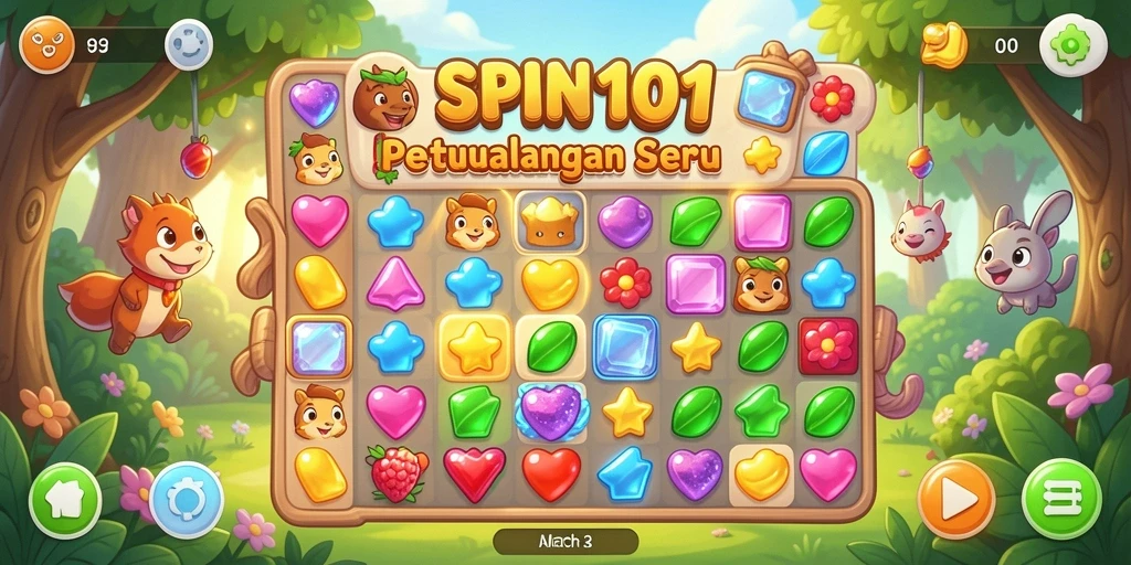 Tampilan gameplay SPIN101 yang menantang dan seru.