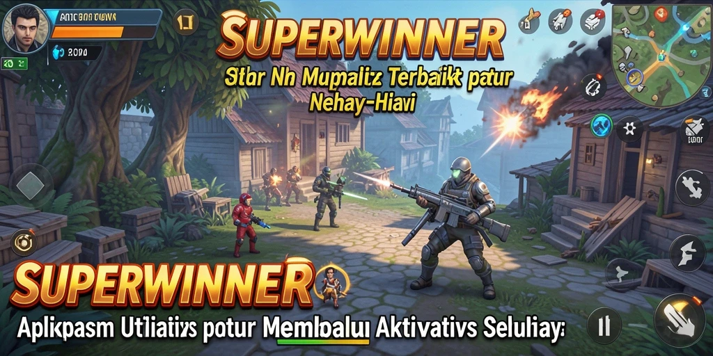 Tampilan utama aplikasi SUPERWINNER yang intuitif dan menarik.