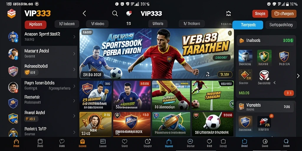 Tampilan utama VIP333 menampilkan antarmuka taruhan yang menarik dan profesional.